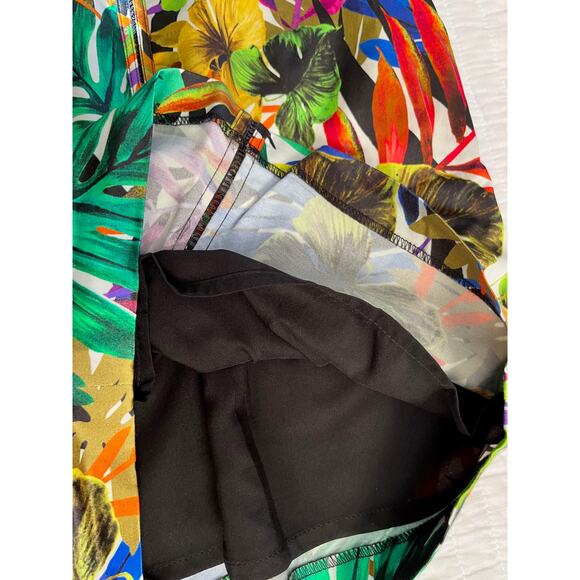 MILLY Tropical Print Sheath Dress Multi colored Floral Bodycon Dress Sz 4 - Picture 9 of 12